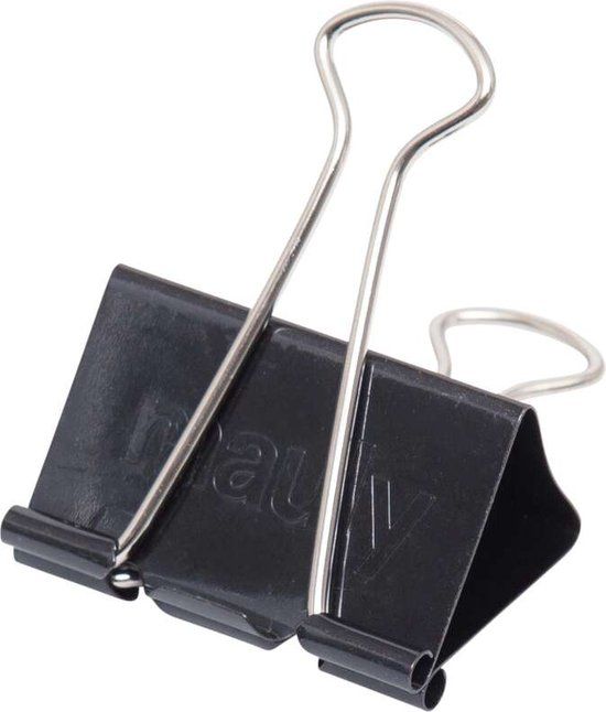 Maul Papierklem Foldback 215 - 50 mm - 6 stuks - Zwart