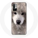 Maniacase Hoesje voor Xiaomi Redmi Note 10T 5G Samojeed Grijs hondenras