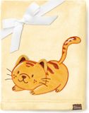 Be Mammy Babydeken - Katoen - Geel - Kat - 76 x 102 cm