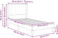 vidaXL Bedframe met matras Donkergrijs 90 x 190 cm Fluweel