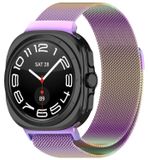 Wigento Samsung Galaxy Watch Ultra 47mm: Metalen Mesh Polsband van Staal in Milanese Stijl, Magnetische Sluiting