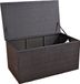 Merkloos Opbergbox XXL - Waterdicht - Met deksel - Zwart - Rattan - 120x68x63cm