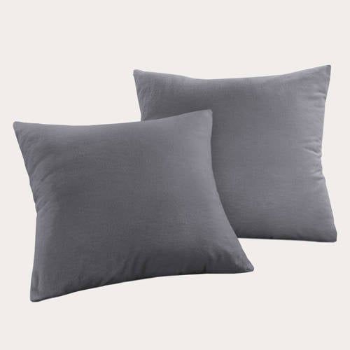 NOUS Living Flanellen Kussensloop Grijs