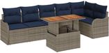vidaXL Banc de jardin gris et bleu marine