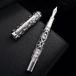 Omgoods - Hongdian D1 Piston Fountain Pen - Plume extra fine avec squelette creux et boîte en bois
