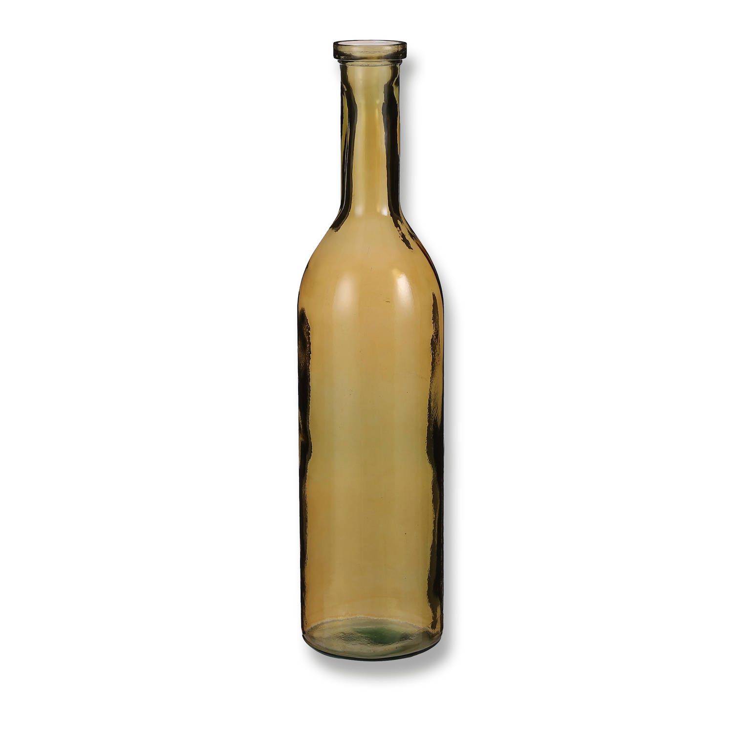 Mica Decorations Rioja Glass Bottle Vase - H75 x Ø18 cm - Ocher