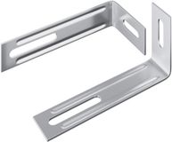 vidaXL Anti-tip beugel 2 stuks Zilver IJzer 74,5 x 15 x 32 mm