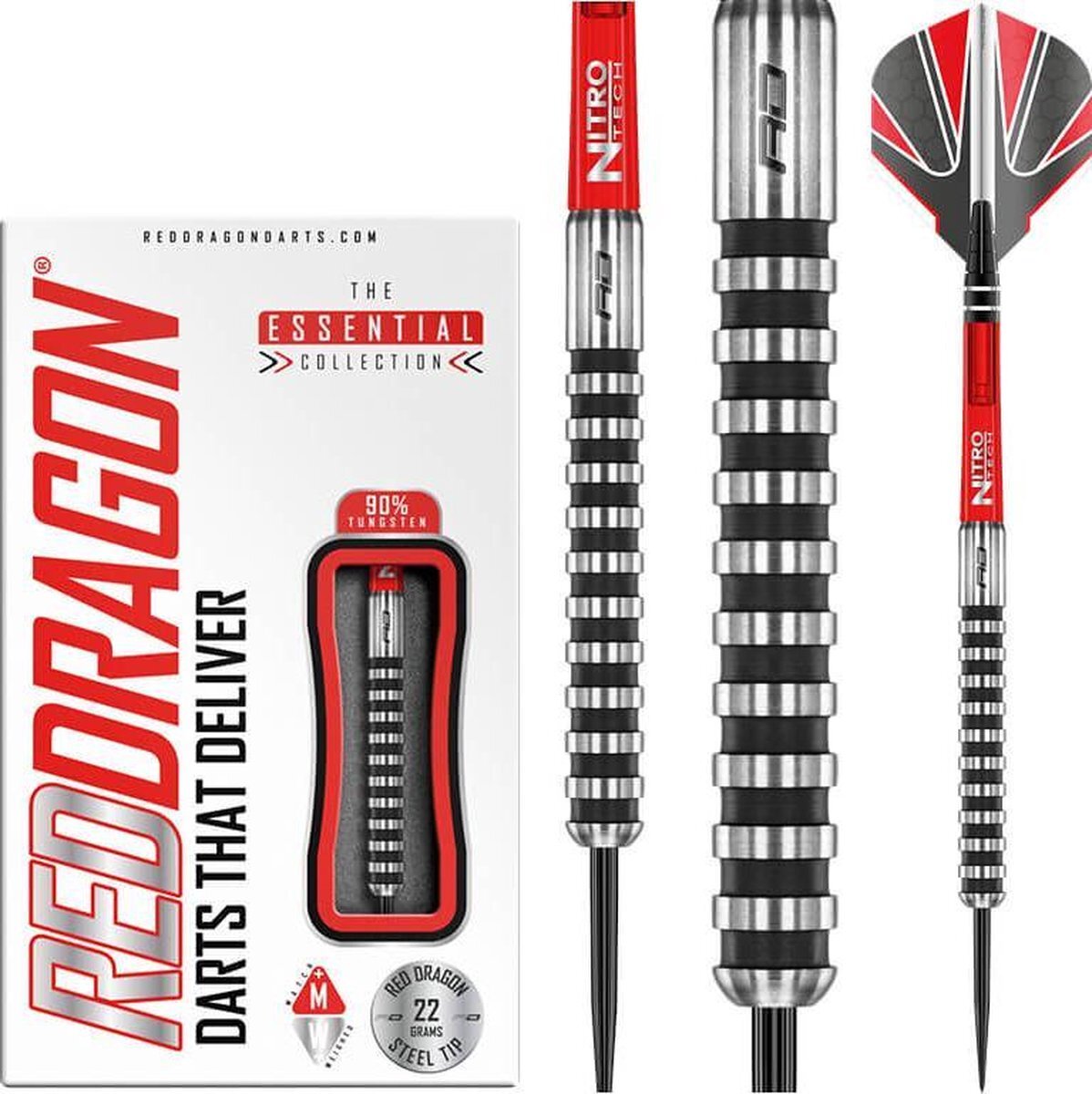 Red Dragon - Javelin Black: Steeltip Tungsten Dartpijlen Professioneel - 22 gram