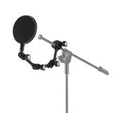 QUIK LOK - FAP/006 scharnierarm met anti-pop-filter Ø 157 mm, armlengte 400 mm, verstelbare klem 15-35 mm, schroefdraad 3/8 inch, licht en draagbaar