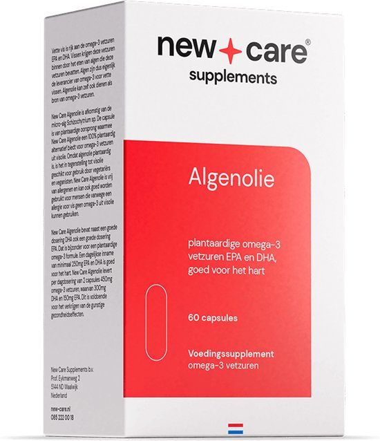 New Care Supplements New Care Algenolie - plantaardige omega 3 vetzuren - 60 capsules - vegan