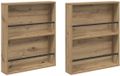 vidaXL Étagère à journaux avec étagère 2 pièces Chêne Artisan 60 x 12 x 70 cm