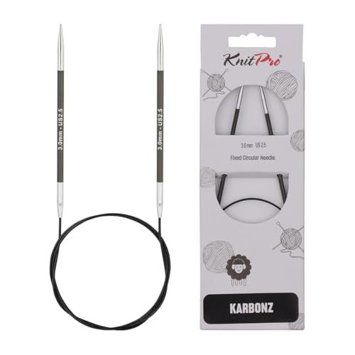 Knitpro Karbonz Rondbreinaalden (100 cm, 3,00 mm) - 1 Stuk