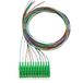 Elfcam - Glasvezelpigtail, kleurgecodeerd, 12 vezels, LC/APC, monomode, Simplex 9/125um OS2, 0,9 mm, 1 meter (12 stuks, kleur)