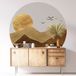 Autocollant Mural Rond / Cercle - Paysage Design - Diamètre 80 cm - Adhésif Mat