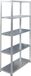 Merkloos Relaxdays Stalen rek, 5 niveaus, zware belasting 200 kg, 150 x 75 x 30 cm, zilver