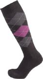 Pfiff Ruitersokken Grijs - Roze - Unisex - Maat 37-39