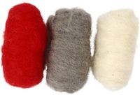 Creativ Company CC Gekaarde Wol Set 3x10gr Rood