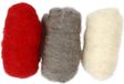 Creativ Company CC Gekaarde Wol Set 3x10gr Rood