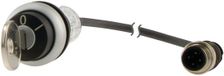 Eaton Sleuteltoets, RMQ compact solution, vergrendelend, 1 NO, kabel (zwart) met M12A-stekker, 4-polig, 0,2 m, 2 standen, MS1, frontring titanium, 186199