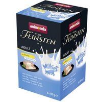 animonda Vom Feinsten natvoer voor katten, Adult, Milkies 6x100g met kip en melkkern