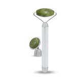 Sun & Sia Gezichtsroller, elektrische aventurijn, roller van aventurijn, 100% natuurlijk, geïntegreerd vibratiesysteem voor meer efficiëntie, anti-aging, stimuleert de doorbloeding