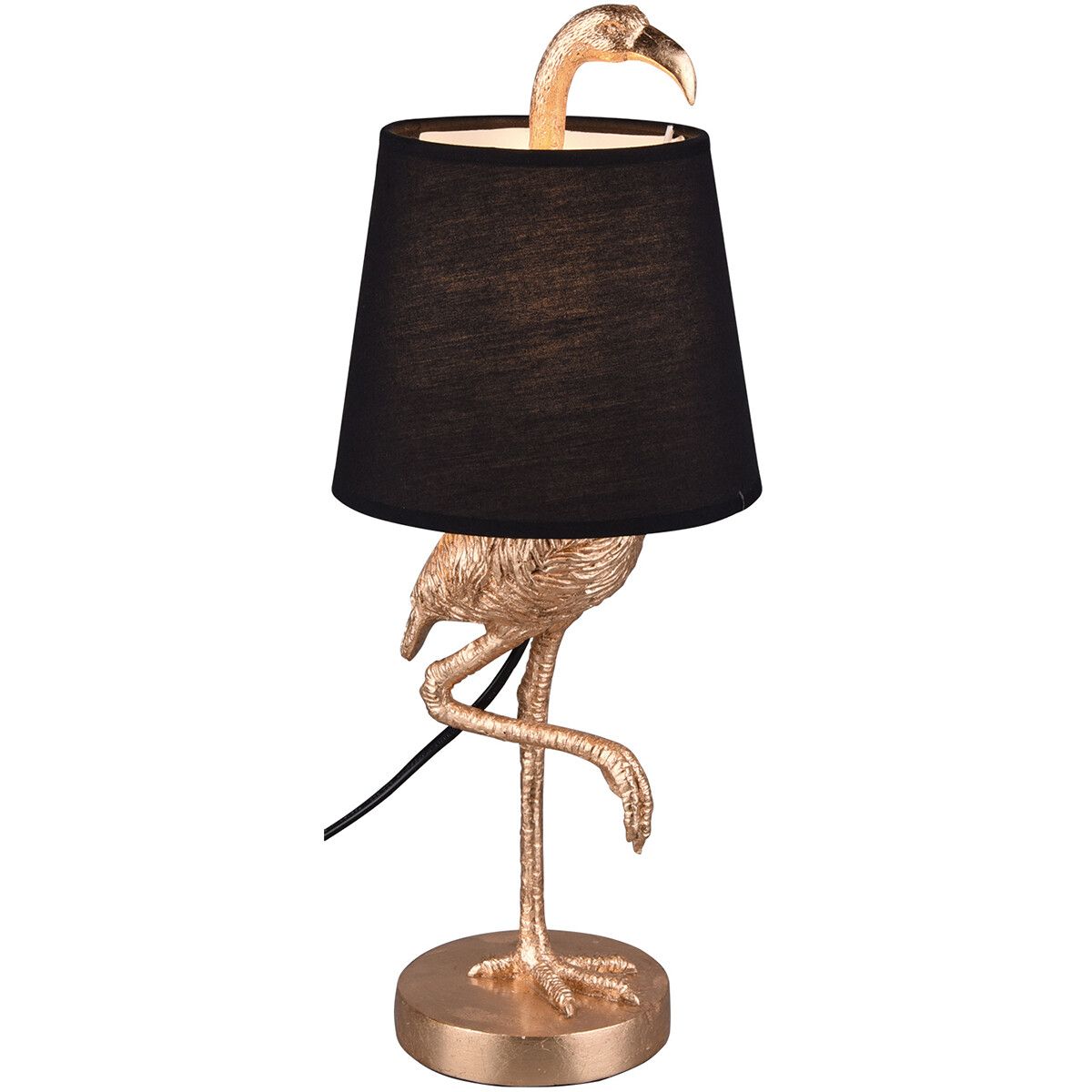 BES LED Tafellamp - Trion Lilo - E14 - Rond - Mat Goud - 42cm