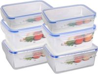 Excellent Houseware Vershoudbakje - Transparant - Kunststof - Set van 6 - Luchtdicht