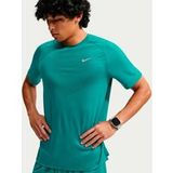 Nike Stride Hardloopshirt Heren - petrolblauw, zilver, Maat M