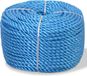 vidaXL - Touw - gedraaid - 14 mm - 250 m - polypropyleen - blauw