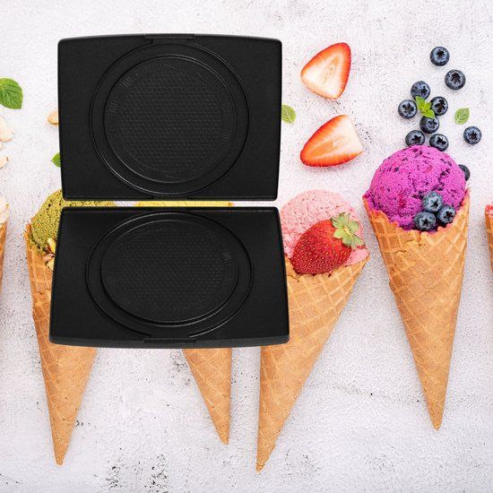 Fritel Bakplaat - IJshoorntje - Wafelijzerbakplaat voor ijshoorntjes