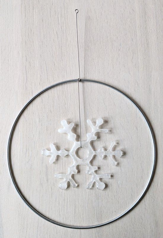 Mapart Metalen Frame en een Sneeuwvlok - Helder - Metaal/RVS - Voor binnen