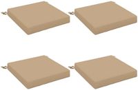 vidaXL - 4-Piece - Zitkussens - SOEST - 4 - st - 100% - Polyester - Zand