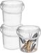 CM Opslag emmer/box met deksel en handvat - 3x - transparant - 10 liter