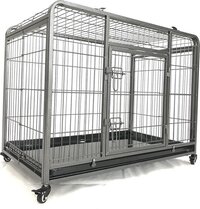 Duvo Heavy Duty Bench XXL - 123 x 75 x 81cm - Antraciet/Grijs - Metaal - Hond