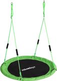 Relaxdays Nestschommel - 120 cm - tot 100 kg - groen