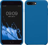 kwmobile telefoonhoesje geschikt voor Apple iPhone 7 Plus / iPhone 8 Plus - Hoesje met siliconen coating - Smartphone case in rifblauw