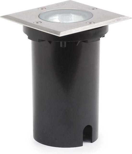 Konstsmide Grondspot Vierkant 7W - Zwart - 15 cm