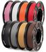 PETG filament d'imprimante 3D 1.75 mm, Set de 8x250g en Couleurs Mixtes
