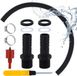 ZenithVibe Verbindingsset voor regenton met overloop en 1 inch slang voor regenwater, 100 cm lang