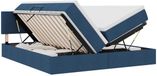 vidaXL LED opbergbed met matras Blauw 180 x 200 cm Stof