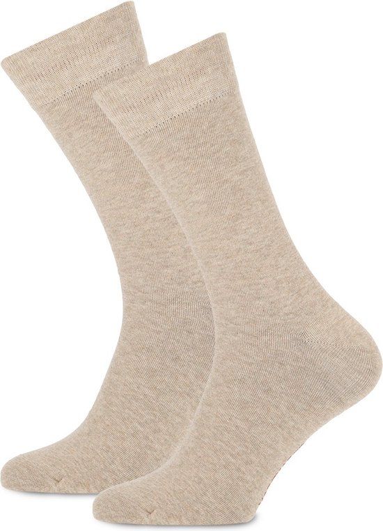 Marcmarcs 2 paar heren katoenen sokken - 42 - Beige