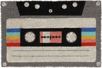 Merkloos Relaxdays deurmat kokos, cassette, retro, 60 x 40 cm