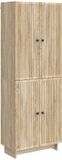 vidaXL - Bank loungeset - 2-delig - Sonoma eiken - Bewerkt hout