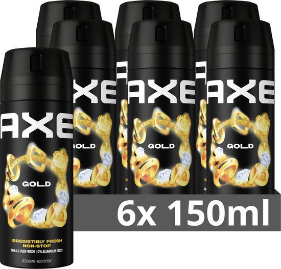 AXE Deodorant Bodyspray Gold - 6 x 150ml - Voordeelverpakking
