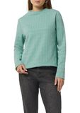 Comma Sweatshirt Turquoise Katoen Lange Mouw Regular Fit Vrouwen