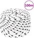 vidaXL Werkkoord - 10 mm - 100 m - Polyester - Wit