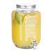 Relaxdays drankdispenser 8 liter, tapkraan, van glas, waterdispener voor tuinfeestjes, vintage limonadetap, transparant