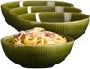Mica Decorations Pasta bord Nusa - 4x - groen - 17 x 6 cm - keramiek - diep bord