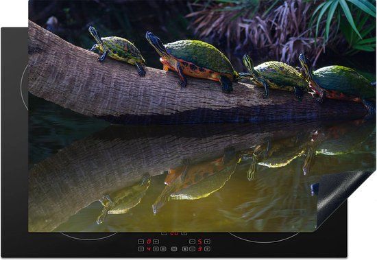KitchenYeah® Inductie beschermer 77x51 cm - Schildpadden - Inductiebeschermer