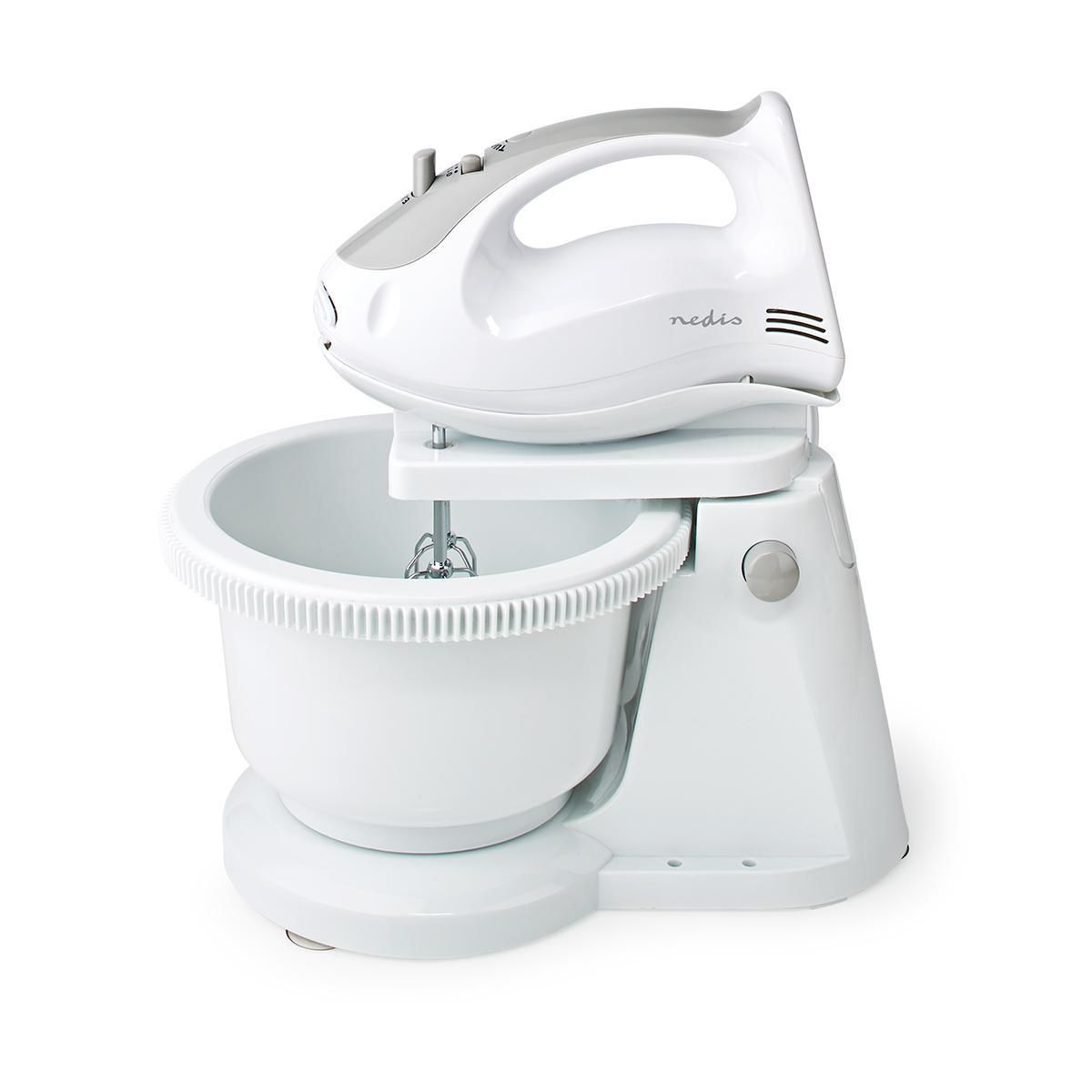 Nedis Handmixer - 200W - 5 snelheden - Turbo - Grijs/Wit